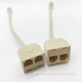 OEM Dual RJ45/8P8C female to RJ11/6P4C male Cable